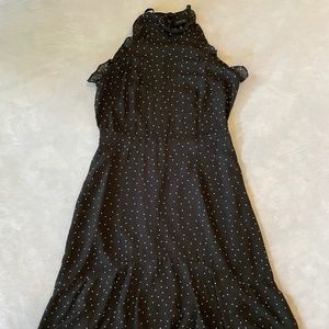 Who What Wear black and white polka dot midi dress. Size S.